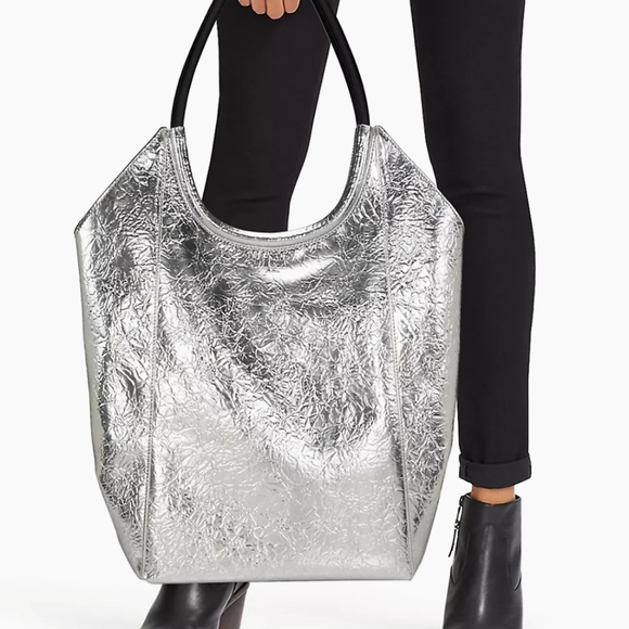 Rag & bone remi crinkle metallic shopper tote bag - Picture 4 of 4